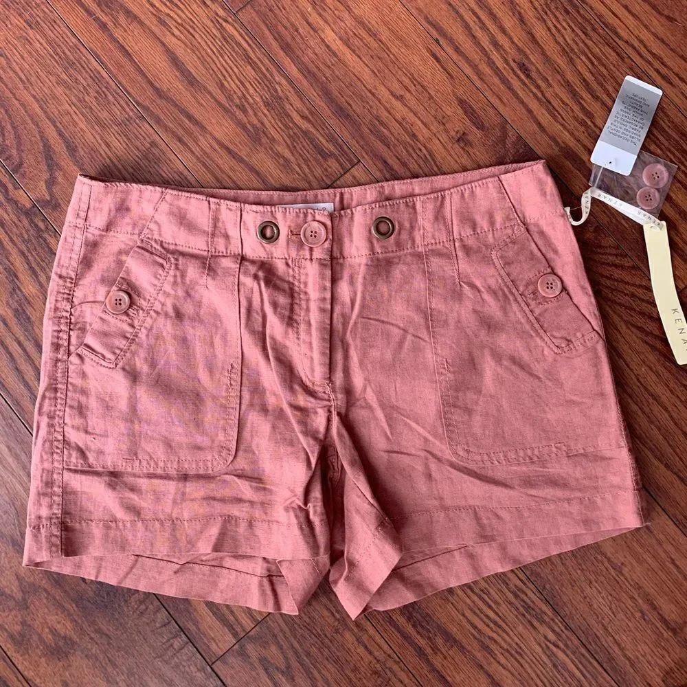 NWT Kenar linen grommet shorts. Size 8